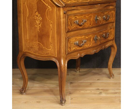 Italian trumeau in inlaid wood in Louis XV style