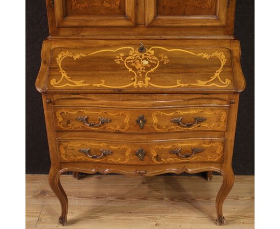 Italian trumeau in inlaid wood in Louis XV style