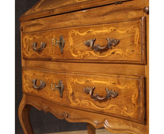 Italian trumeau in inlaid wood in Louis XV style