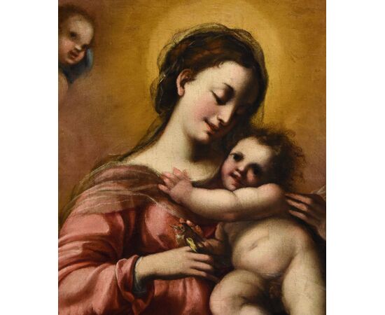 Madonna con Bambino e due angeli, Jacopo Confortini (Firenze 1602-1672)