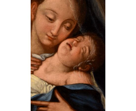 Madonna con il Bambino dormiente, Seguace di Giovan Battista Salvi detto "il Sassoferrato" (1609 - 1685)