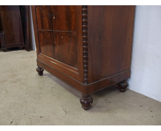 SECRETAIRE LASTRONATO IN NOCE PIEMONTESE STILE CARLO X EPOCA 800    cm L 81xP47xH155