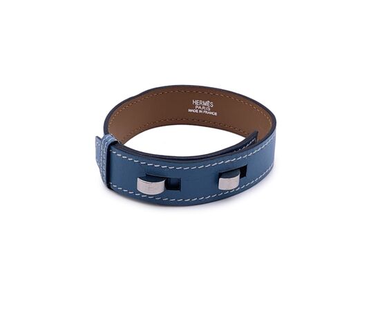 HERMES Bracciale in Pelle Col. Blu