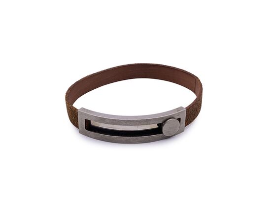 HERMES Bracciale in Pelle Col. Marrone Pousse Pousse