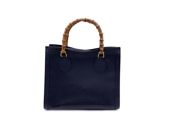 GUCCI Borsa Shopper Vintage in Pelle Col. Nero Diana Bamboo M