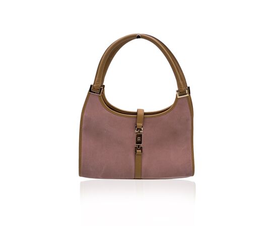 GUCCI Borsa Hobo in Camoscio Col. Rosa Jackie M