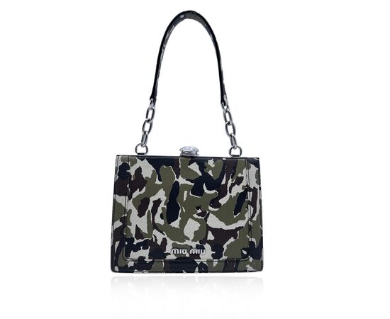 MIU MIU Borsa a Mano in Pelle Col. Verde 5BK004 S