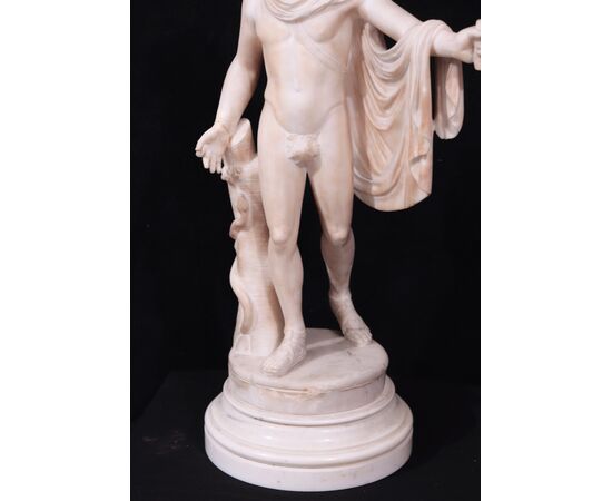 Alabaster sculpture &quot;Apollo del Belvedere&quot; &#39;900     