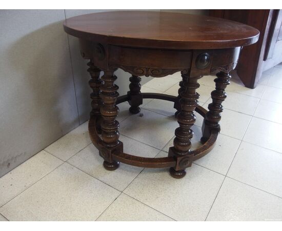 ROUND COFFEE TABLE IN WALNUT cm diameter 79xH59     