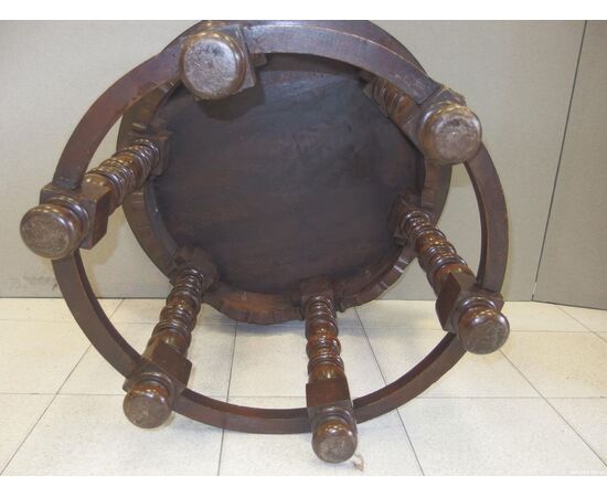 ROUND COFFEE TABLE IN WALNUT cm diameter 79xH59     