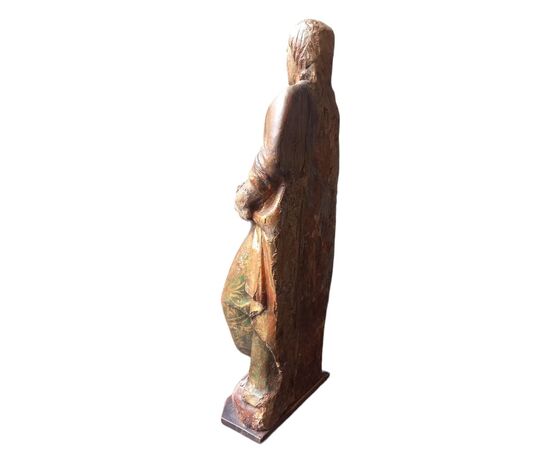 Scultura raffigurante Santo in legno