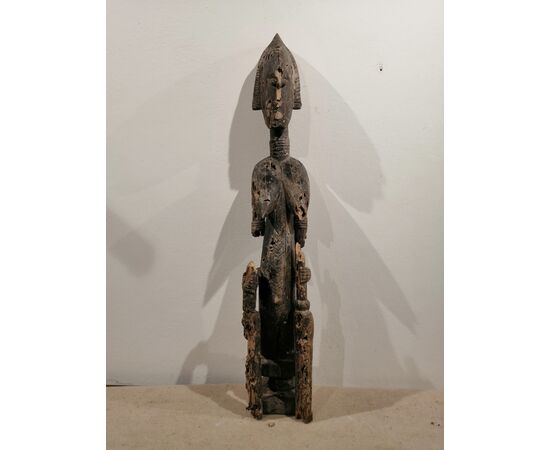 Scultura femminile lignea arte Bambara - Mali XIX secolo - mancanze