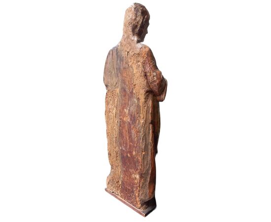 Scultura raffigurante Santo in legno