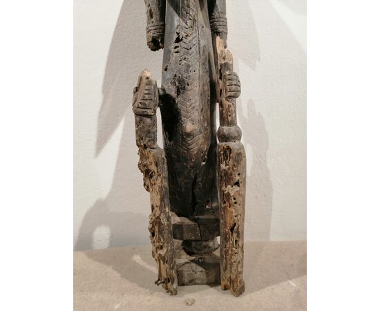 Scultura femminile lignea arte Bambara - Mali XIX secolo - mancanze