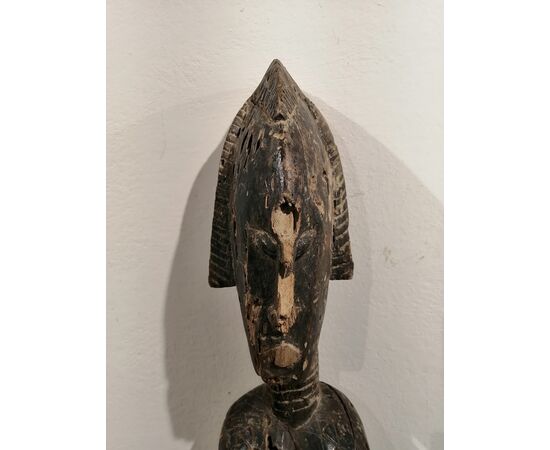 Scultura femminile lignea arte Bambara - Mali XIX secolo - mancanze