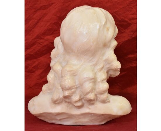 SCULTURE ANTICHE IN MARMO, SCULTURA ANTICA DI DONNA, BUSTO FEMMINILE DI RAGAZZA, XIX. (STMA 88)