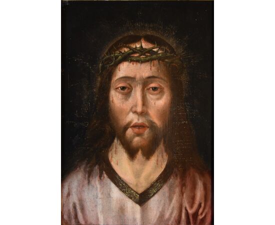 Ecce Homo, Maestro fiammingo del XVI secolo cerchia di Quentin Metsys (Lovanio, 1466 – Anversa, 1530)