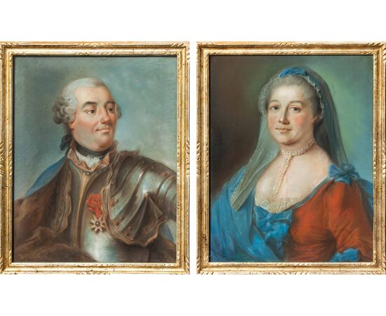 Scuola francese, XVIII secolo, Ritratto di Luigi XV e della regina