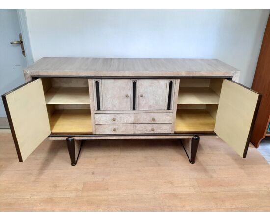 CREDENZA ART DECO ANNI 1930-40 CON FINITURA SPATOLATA EFFETTO PIETRA