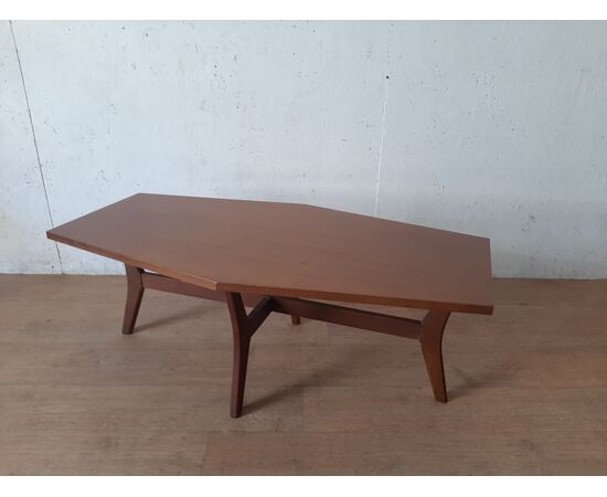 TAVOLINO BASSO DA SALOTTO ANNI 60 IN TEAK STILE NORDICO