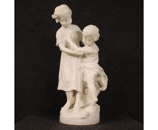 Signed Italian marble sculpture from the 19th century