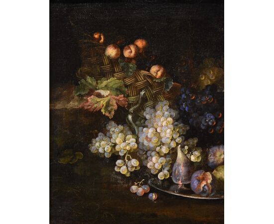 Natura morta di frutta con lucertola, Franz Werner Von Tamm (Amburgo 1658-Vienna 1754) 