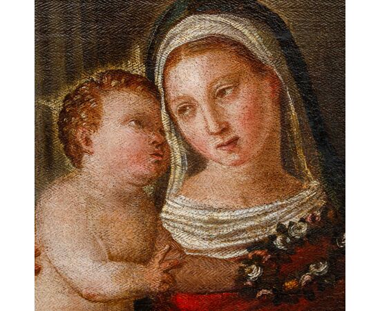 Maestro veneto del XVI secolo, 1530 -1550   Madonna con Bambino e S. Giovannino