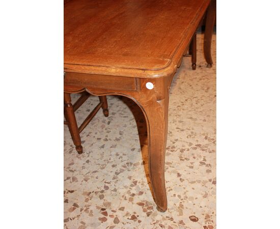 Tavolo francese stile Provenzale di fine 1800 in legno di rovere