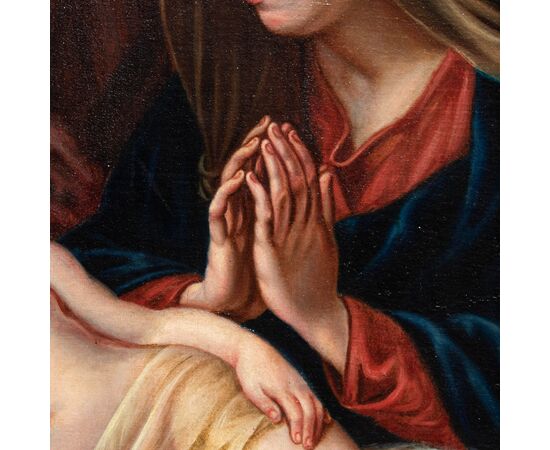 Adele Pinot (1848), da Guido Reni (Bologna, 1575 –1642)  Madonna in adorazione del Bambino dormiente