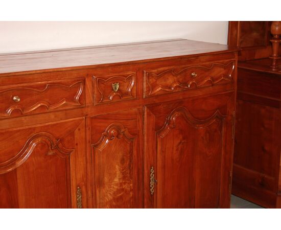 Credenza Provenzale 2 Ante con Cassetti Francese del 1800 in Noce