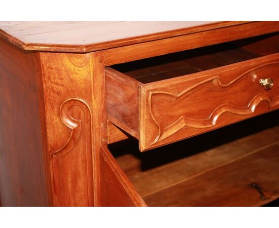 Credenza Provenzale 2 Ante con Cassetti Francese del 1800 in Noce