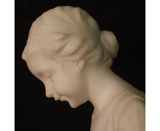 Signed Italian marble sculpture from the 19th century