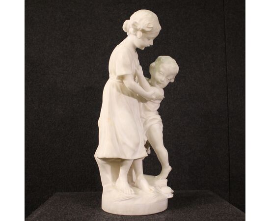 Signed Italian marble sculpture from the 19th century