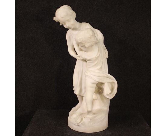 Signed Italian marble sculpture from the 19th century