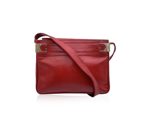 GUCCI Borsa a Tracolla Vintage in Pelle Col. Rosso M