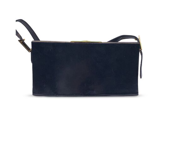 CESARE PICCINI Borsa a Tracolla Vintage in Pelle Col. Blu , S