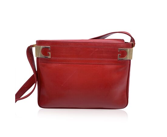 GUCCI Borsa a Tracolla Vintage in Pelle Col. Rosso M