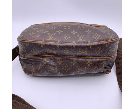 LOUIS VUITTON Borsa a Tracolla in Cotone Col. Marrone Reporter M