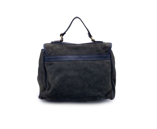 OTHER BRAND Borsa a Mano Vintage in Camoscio Col. Blu M