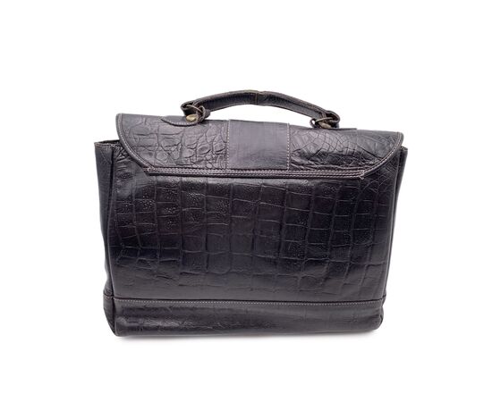 GIANFRANCO FERRE Borsa a Mano Vintage in Pelle Col. Nero M