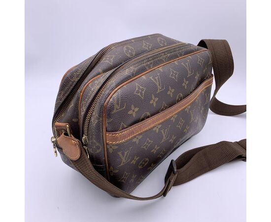 LOUIS VUITTON Borsa a Tracolla in Cotone Col. Marrone Reporter M