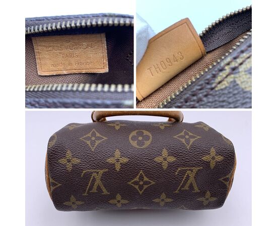 LOUIS VUITTON Borsa a Mano Vintage in Tela Col. Marrone Nano Speedy / Mini HL S