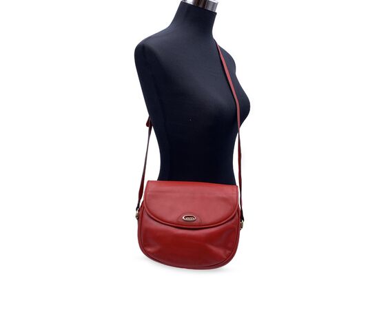 GUCCI Borsa a Tracolla Vintage in Pelle Col. Rosso n.a. M