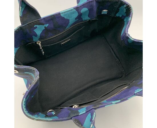 PRADA Borsa Shopper in Tela Col. Blu Canapa M