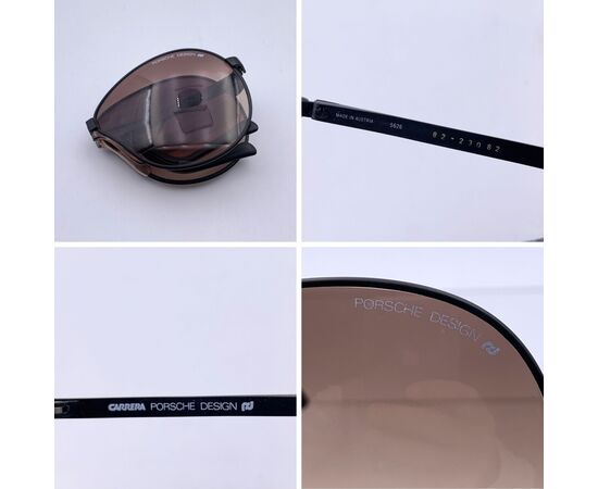 PORSCHE DESIGN Occhiali da Sole Vintage in Metallo Col. Nero Foldable 5626