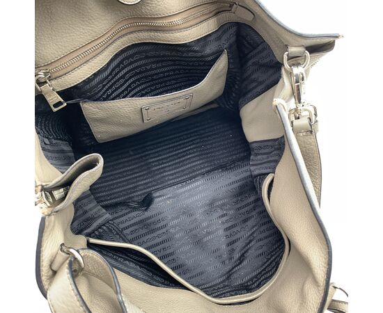 PRADA Borsa Shopper in Pelle Col. Grigio BN2419 M