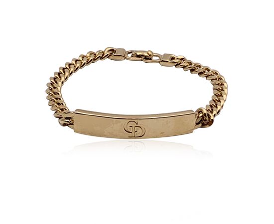 CHRISTIAN DIOR Bracciale Vintage in Metallo Col. Oro