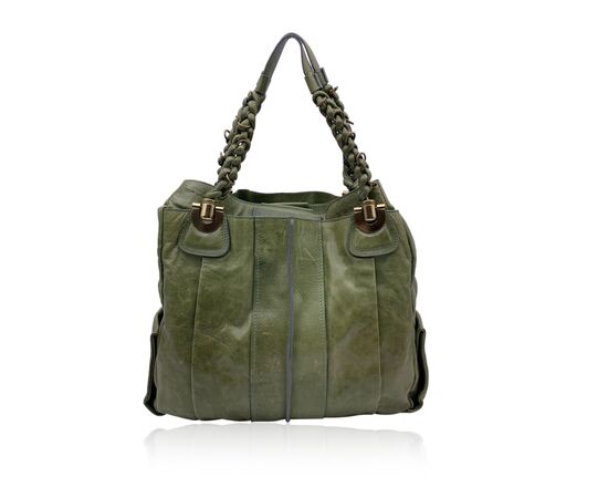 CHLOE Borsa Shopper in Pelle Col. Verde Heloise M