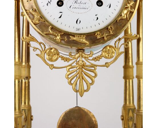 Orologio da Tavolo in Bronzo Dorato Robert & Courvoisier Francia Inizio XIX Secolo