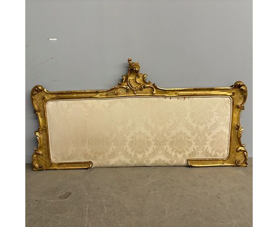 Antica testata letto  testiera Luigi Filippo 1840 foglia oro . Mis Largh 192 H 98 